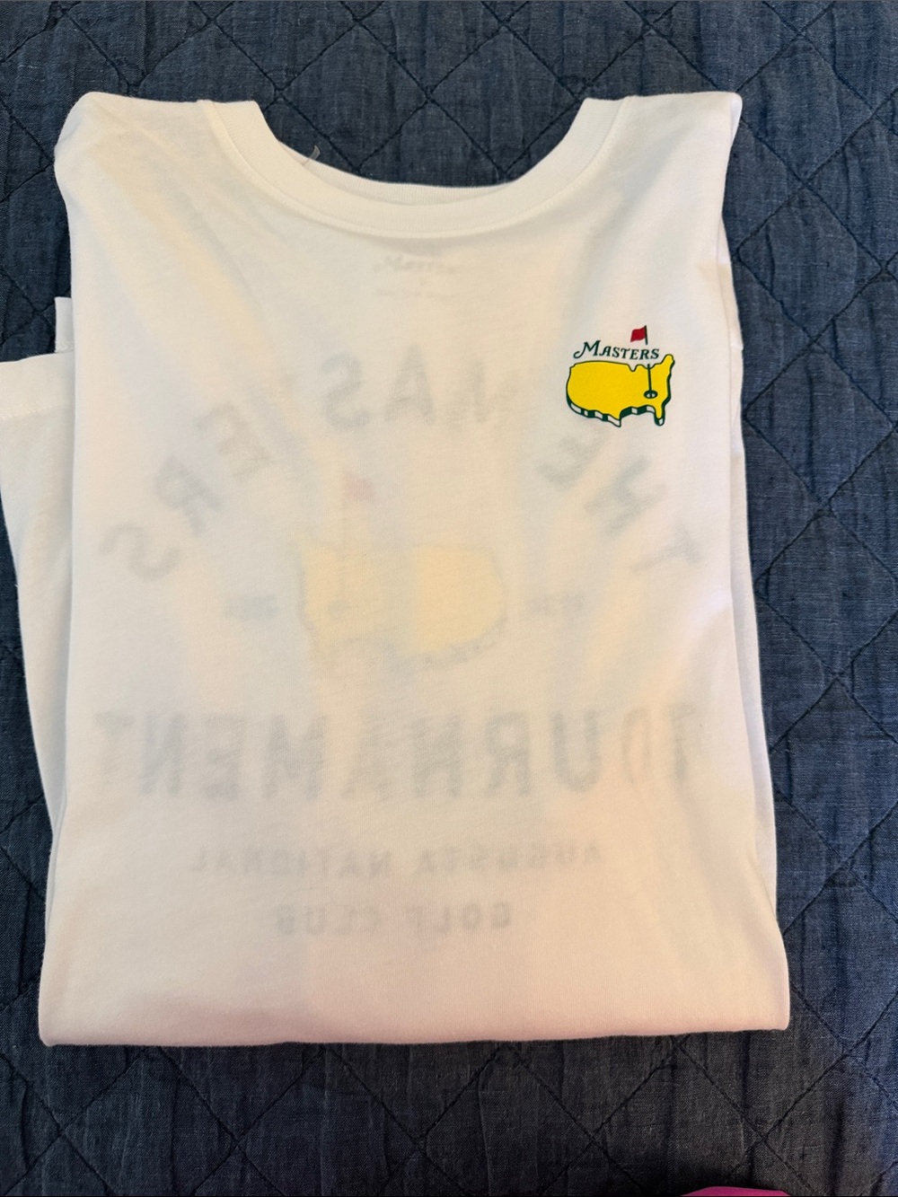 Masters White Ladies Long Sleeve Tee with Yellow Logo
